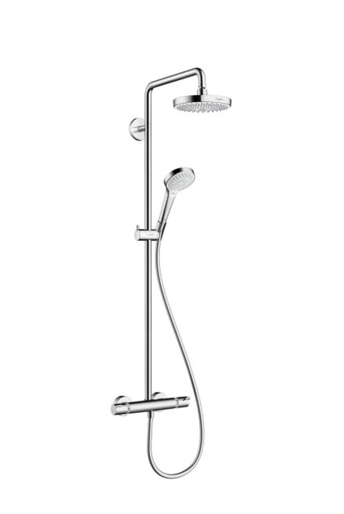 Hansgrohe Croma Select S 180 Showerpipe Douche DE Tête D180MM 2JETS Blanc/chrome