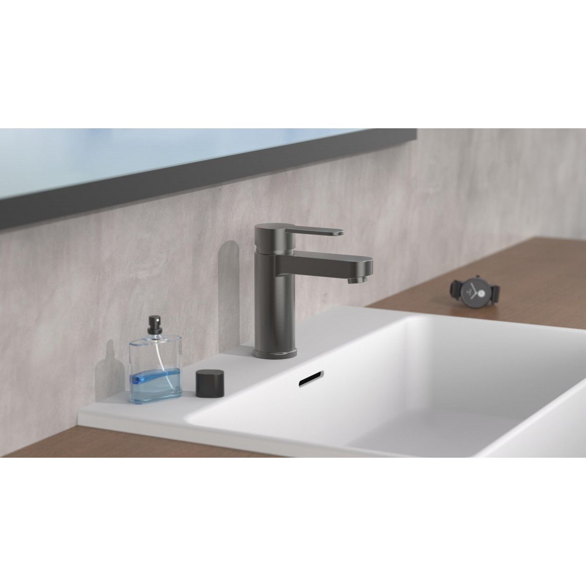 34212 ELEPHANT Wash basin mixer, graphite matt vue 6