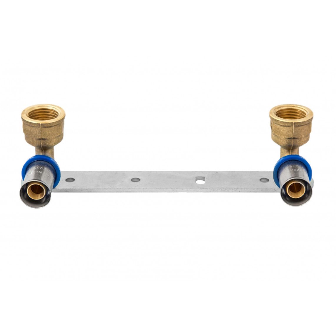 988735155 LT unité de montage, vierge, 16 mm x 1/2" F, entraxe 153 mm, raccord à sertir pour tube multicouche