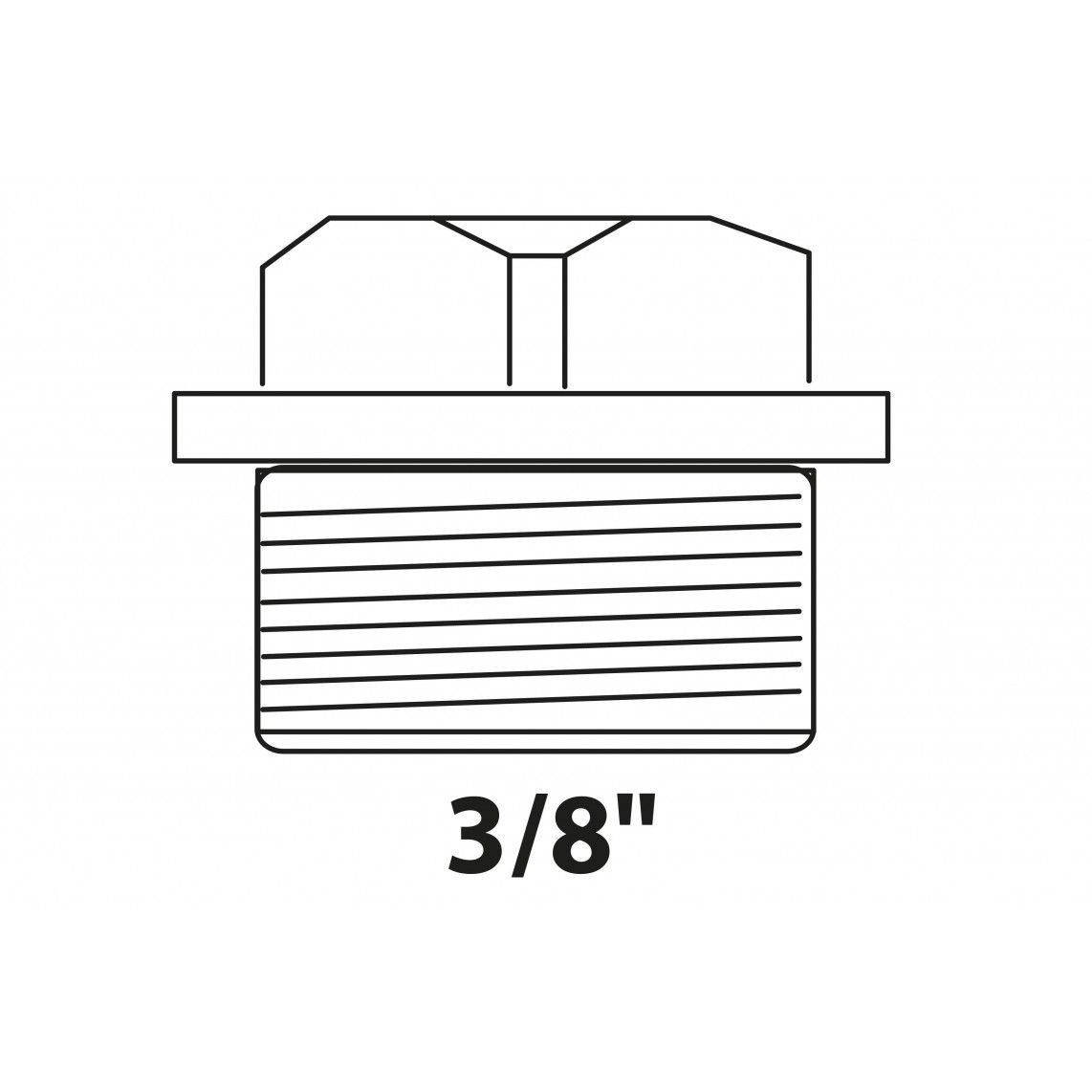 988958155 BR plug, blanco, 3/8"BU, (3290) vue 2