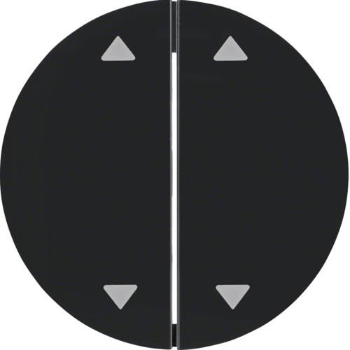 Touche avec symbole flèches Berker R.1 / R.3 Noir, brillant