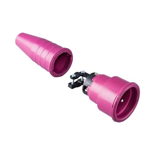 Fiche femelle caoutchouc Violet 2 pôles + T 16A