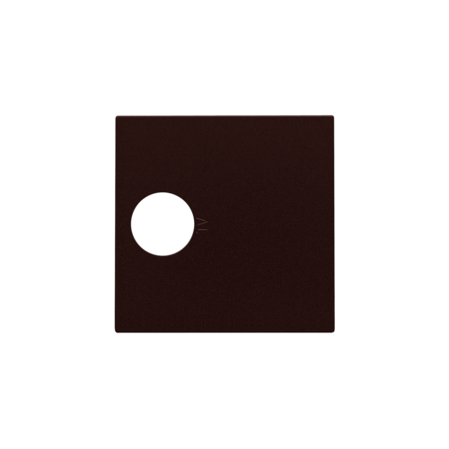 Set de finition pour connexion coaxiale simple pour TV, couleur dark brown coated