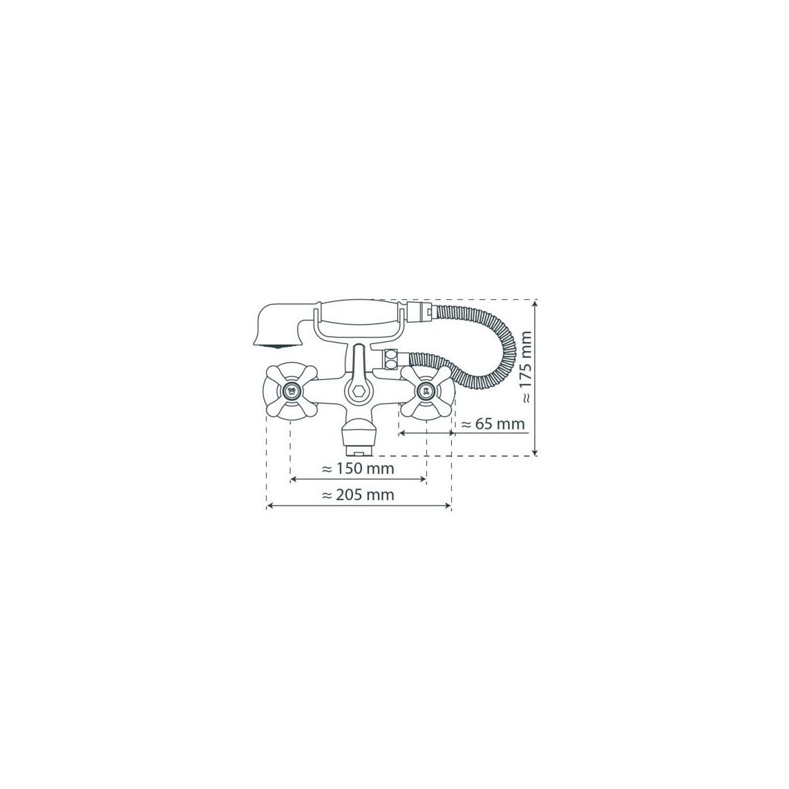 33530 ELK Bathtub mixer, chrome vue 4