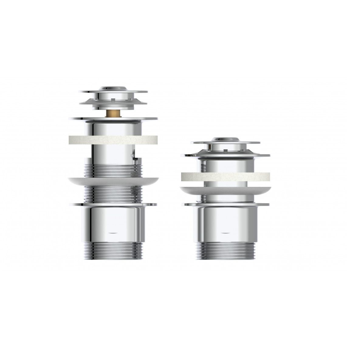 98807320 DAV-2WK Drain valve, chrome, 1 1/4" x 65 mm, with overflow vue 8