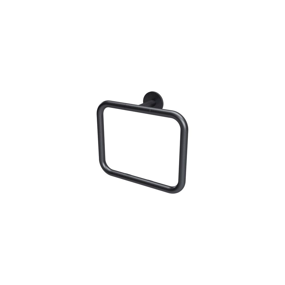 Zucchetti Pan Porte Serviette À Anneau Noir Mat Lisse