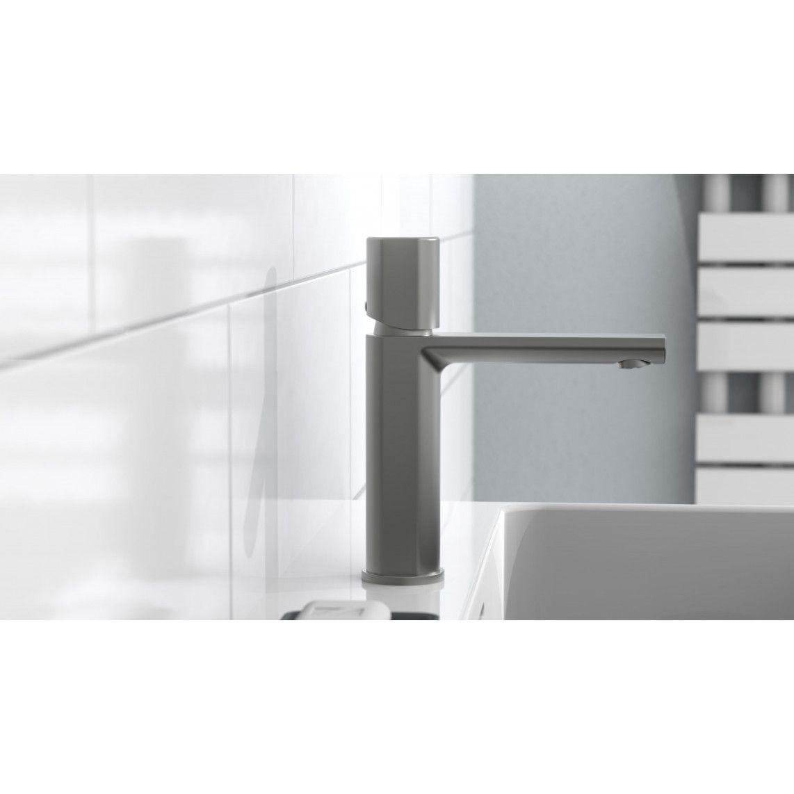 33612 NEW YORK Wash basin mixer, graphite matt vue 9
