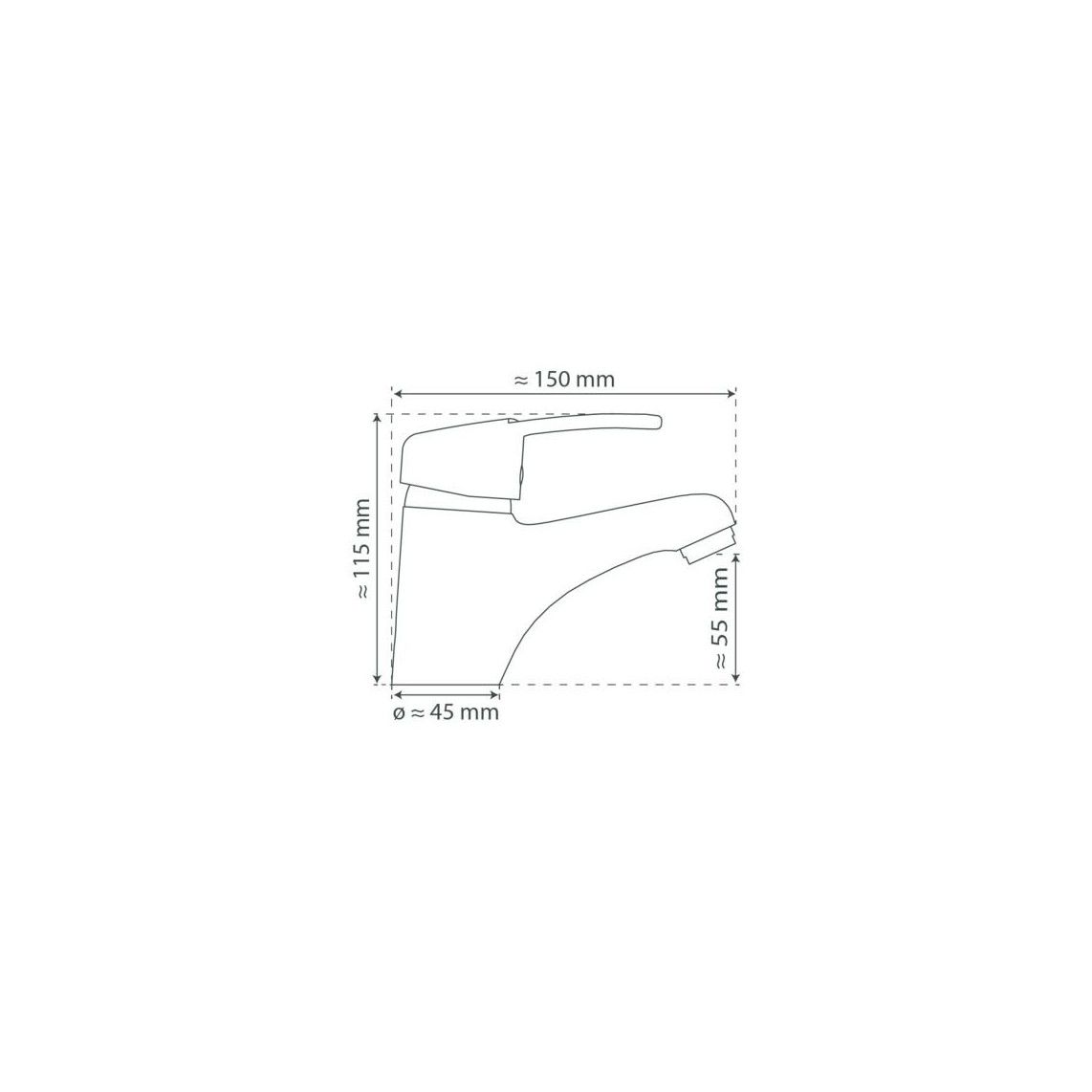35010 BATONI Wash basin mixer, chrome vue 4