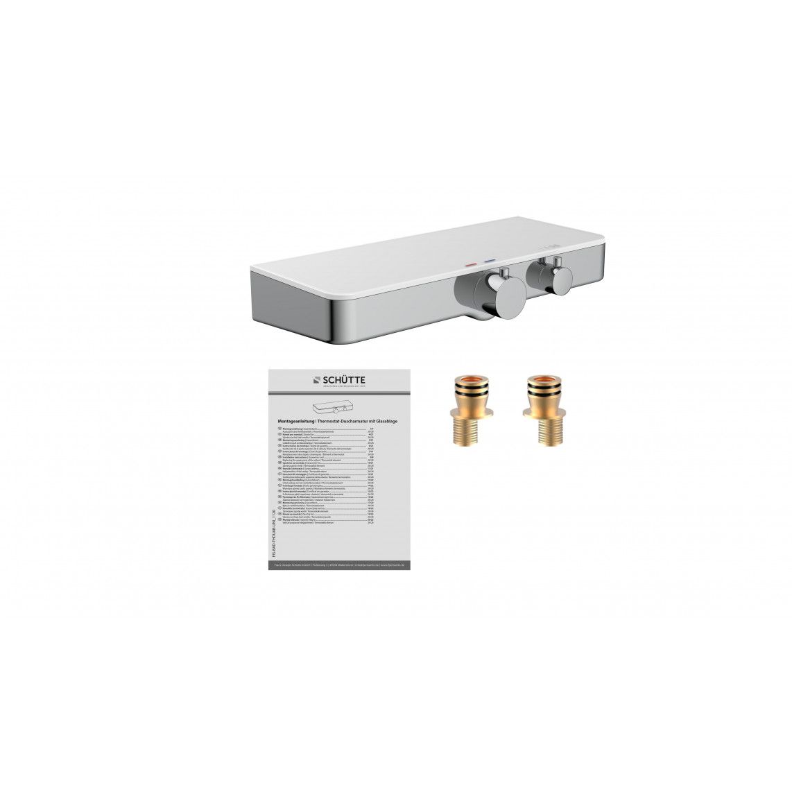 60535 OCEAN Thermostatische douchekraan, chroom/wit, met planchet vue 6