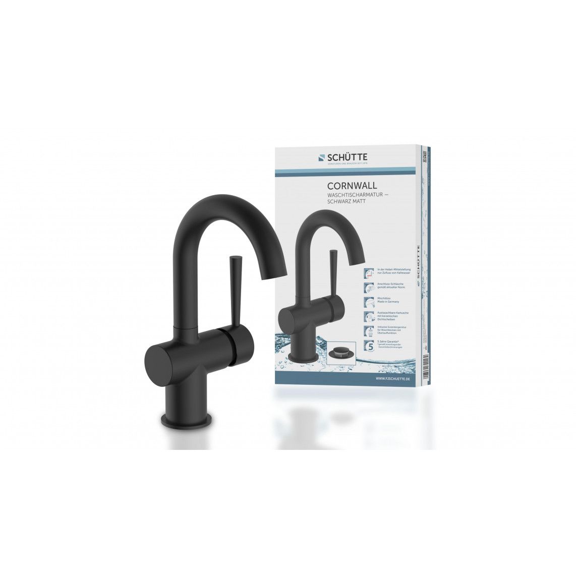 79016 CORNWALL Mitigeur lavabo, noir mat vue 6