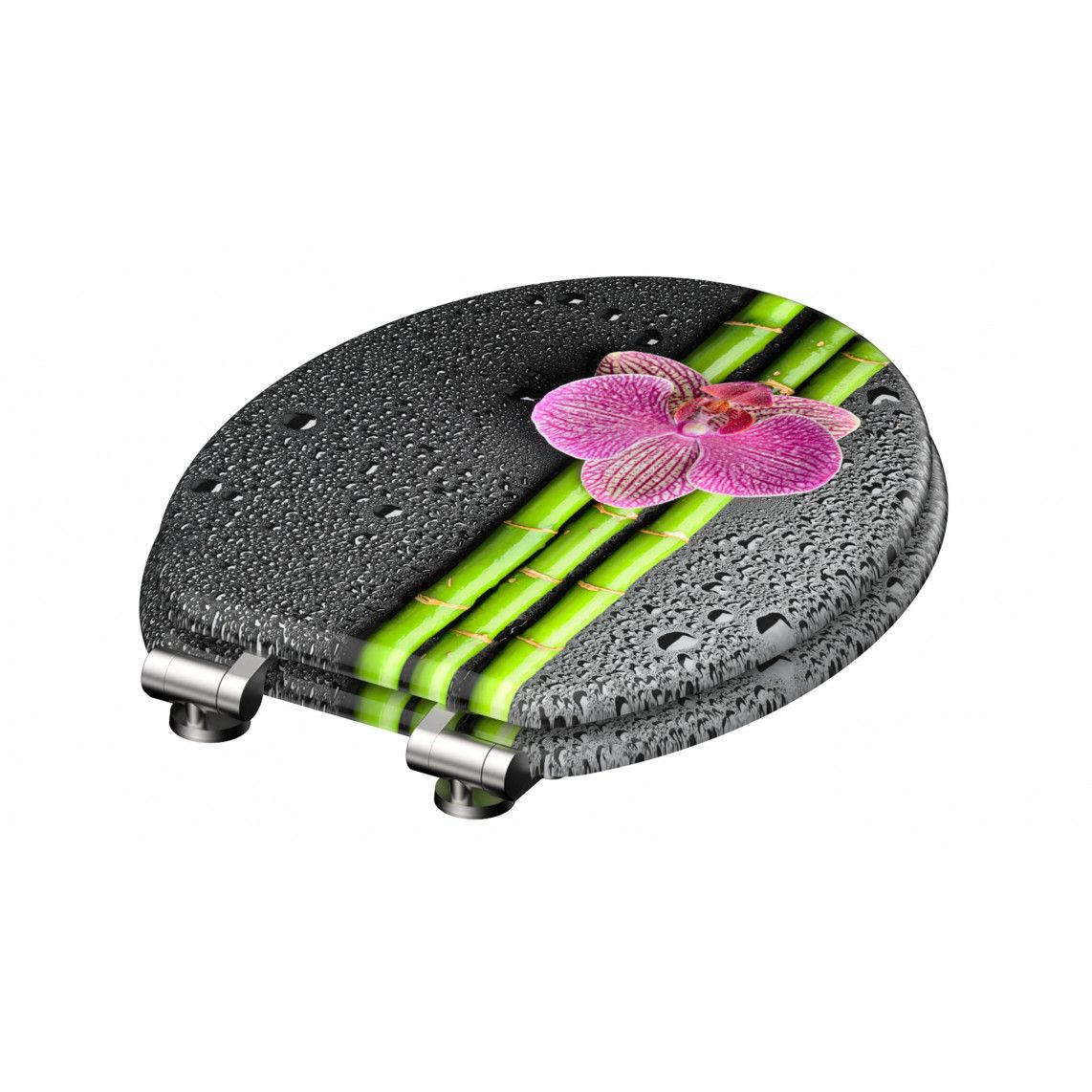 80121 MDF Toilet seat ASIA, with soft close vue 5
