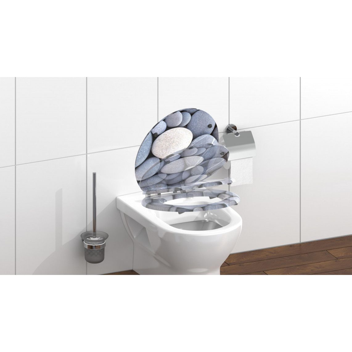 80130 MDF WC-zitting GREY STONES, met valrem vue 9