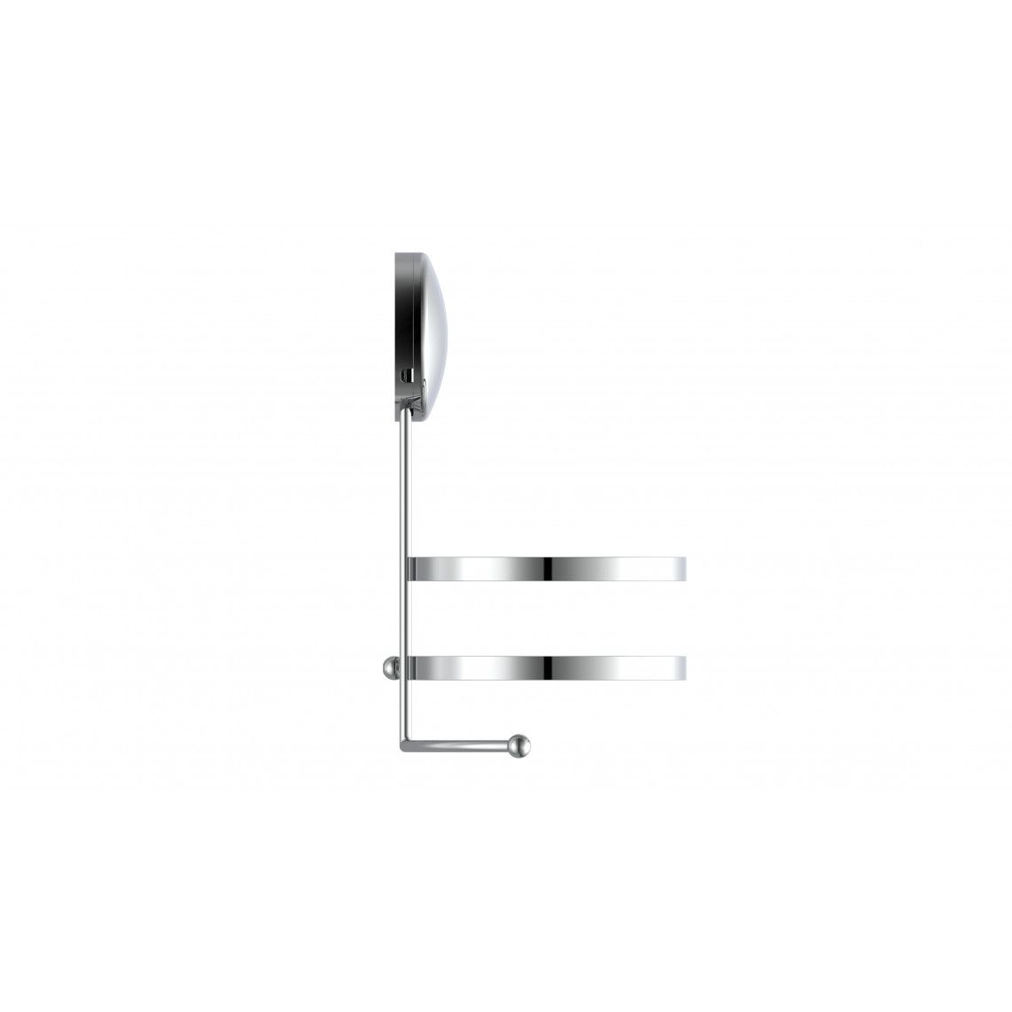 BA0201 Hairdryer holder, chrome, for screwing and glueing vue 3