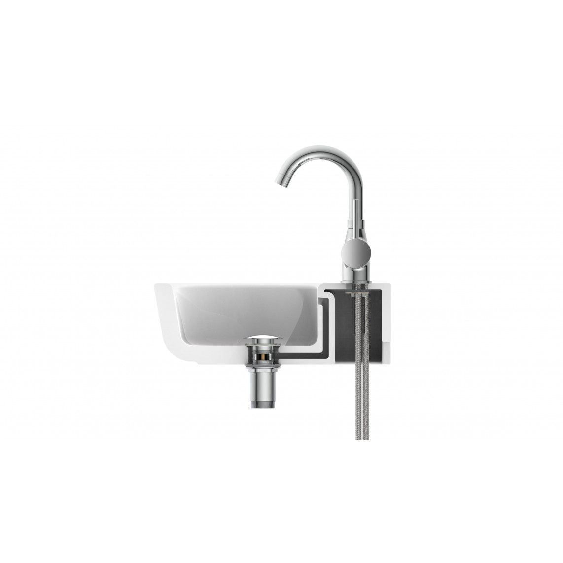 NI075FUTCR FUTURA Wash basin mixer, chrome vue 8