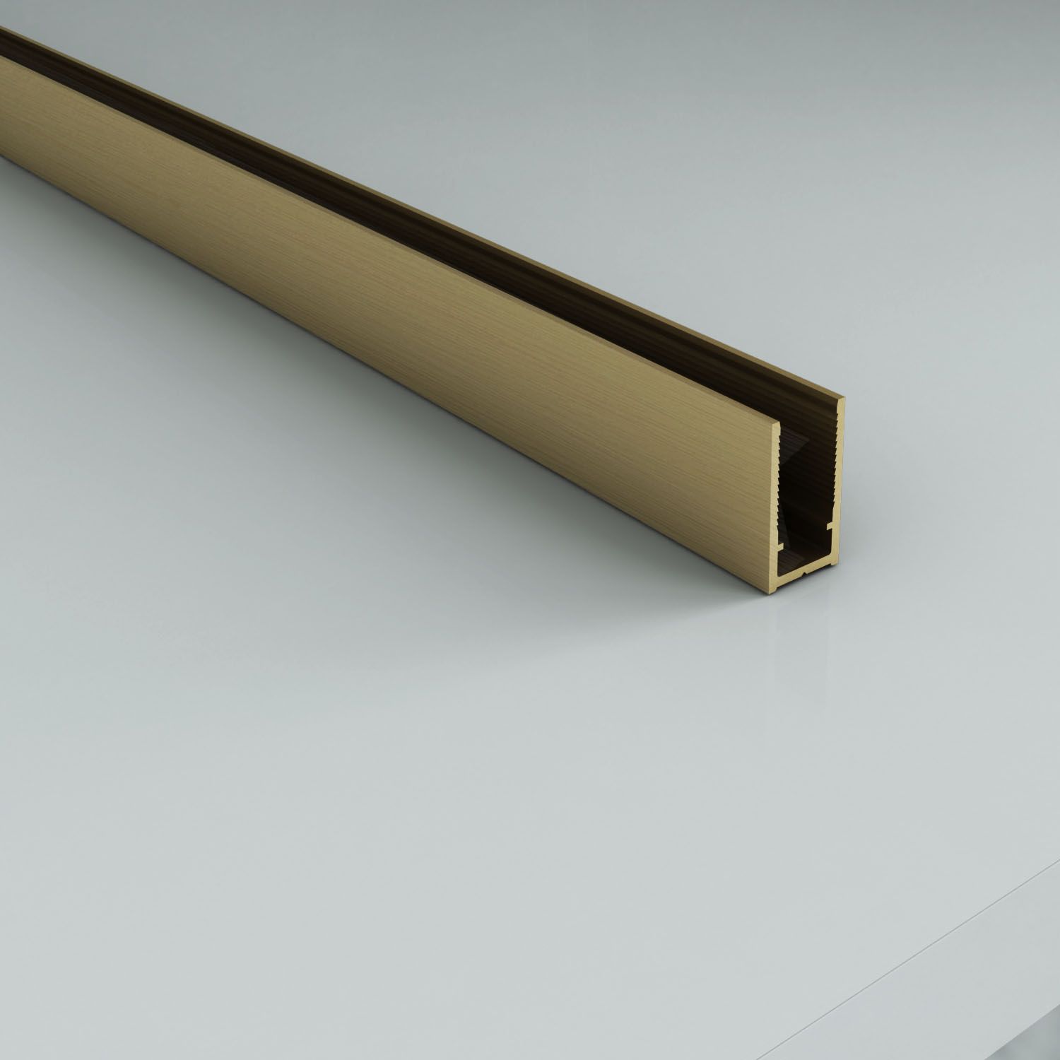 ALONI MUURPROFIEL VOOR DOUCHEWAND - 200 CM - GEBORSTELD GOUD vue 2