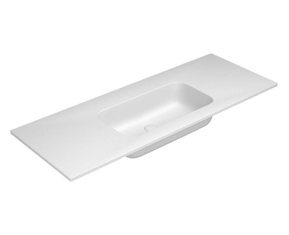 Van Marcke BY Falper Fin Tablette 1LAVABO Central L1205XW505XH143MM Blanc Mat