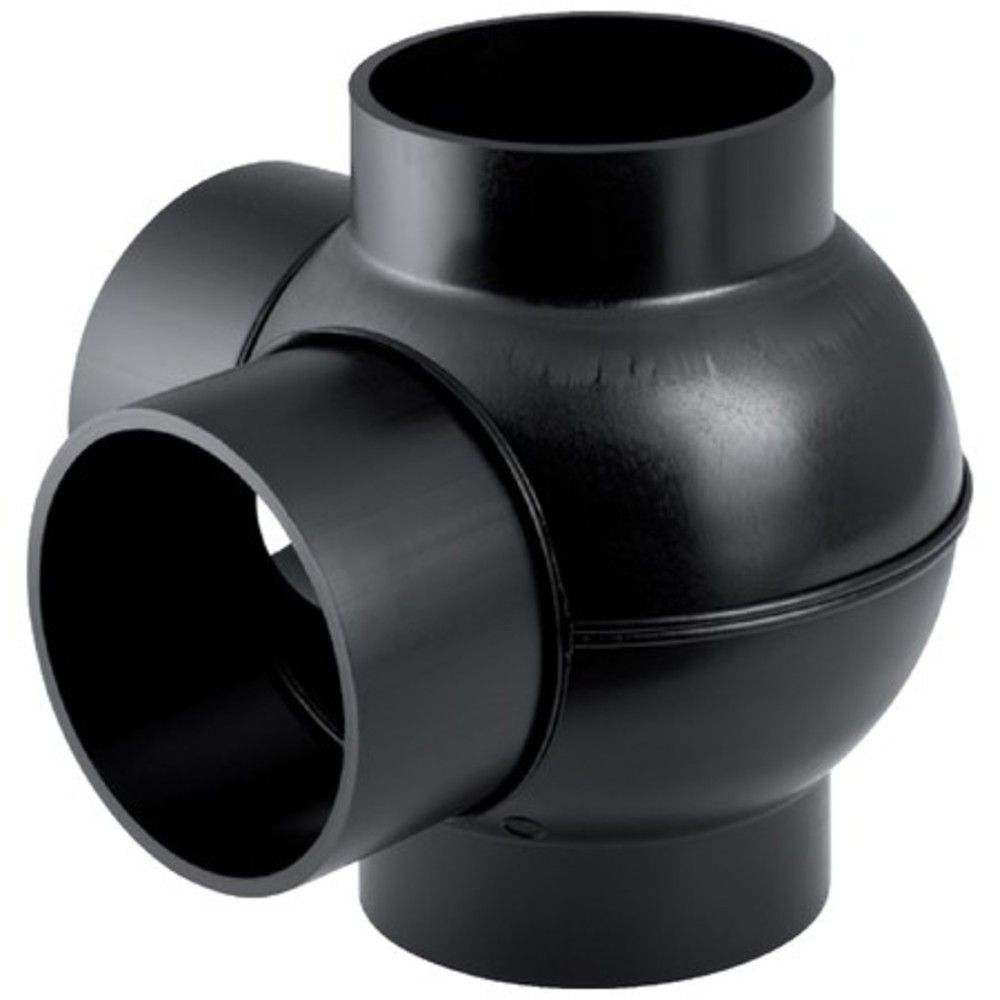 Geberit Décharge EN PE Embranchement Boule 88,5° 2 Embr. À 90° D110×90