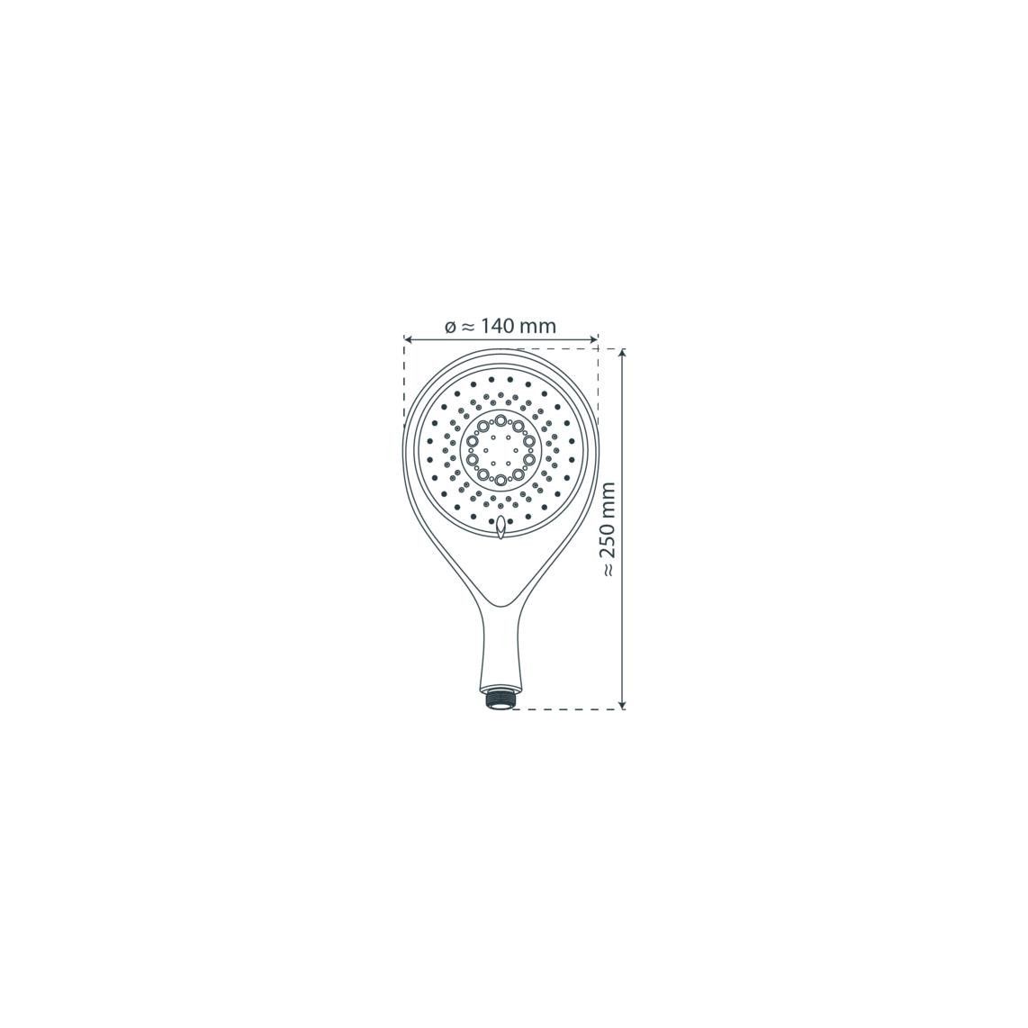 60711 TROPIC Hand shower, chrome vue 2