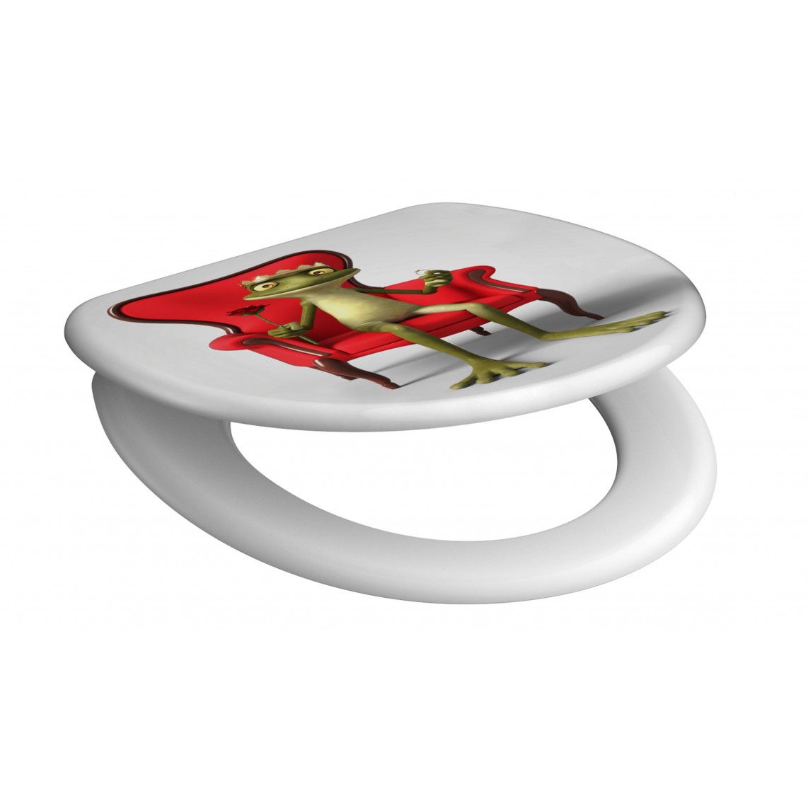 82190 Duroplast Toilet seat FROG KING, with soft close vue 3