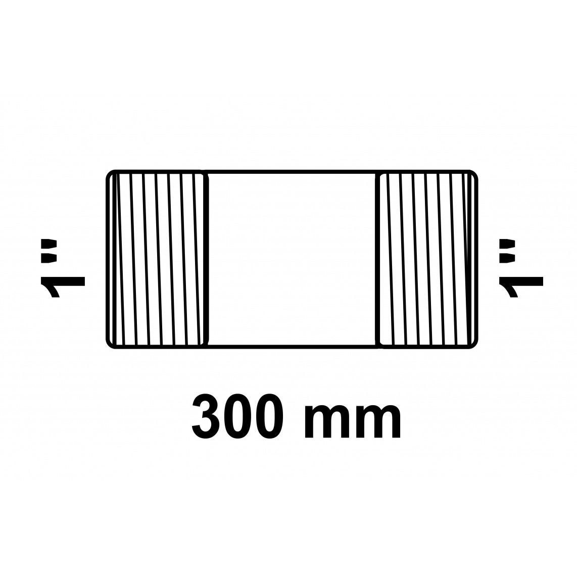 989825655 Barrel nipple, malleable galvanized, 1" x 180 mm vue 2