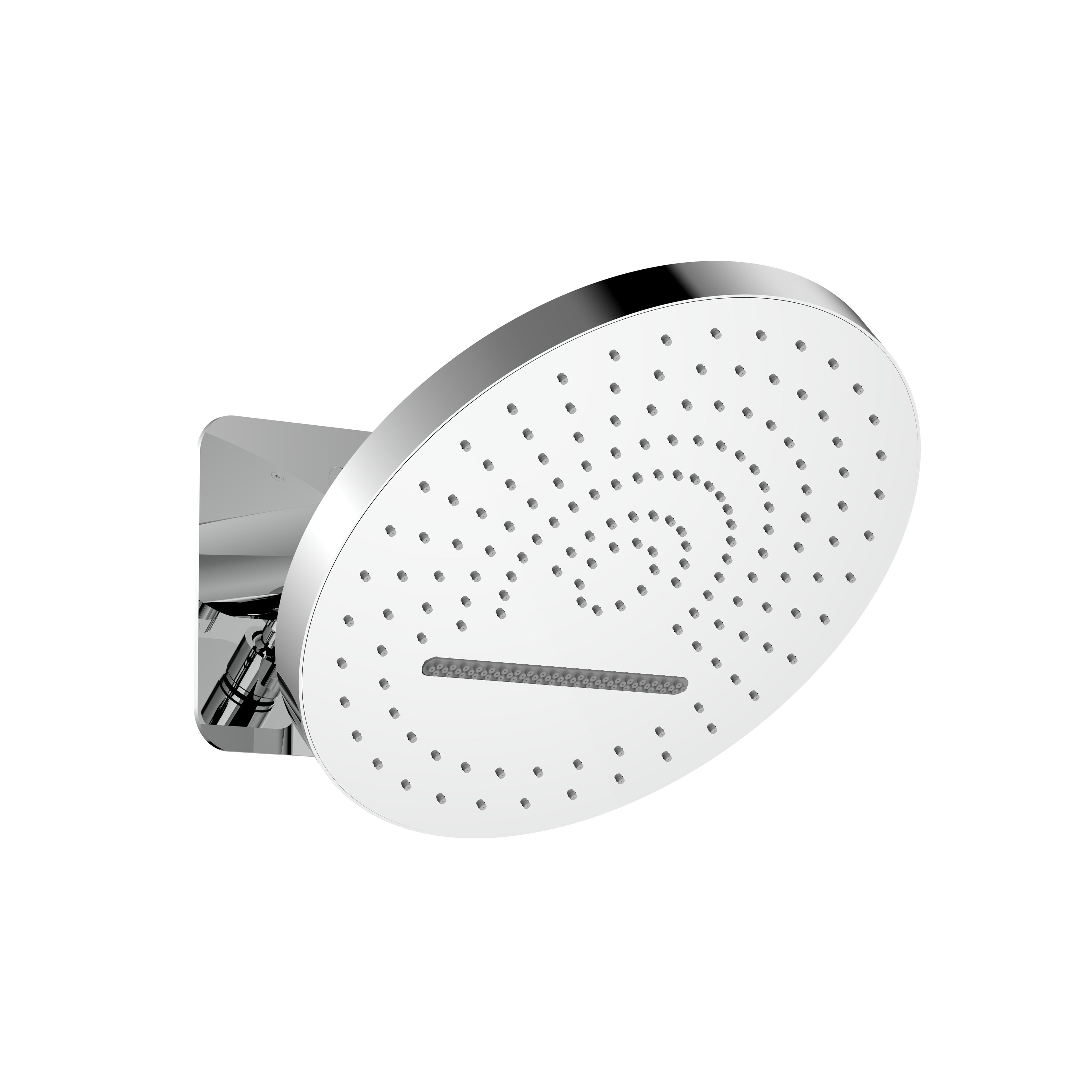 Uniforma Douche DE Tête Tropical Rain XL – 2 Jets – Montage Murale – Avec Boîtier D’encastrement – 32 CM – Chrome