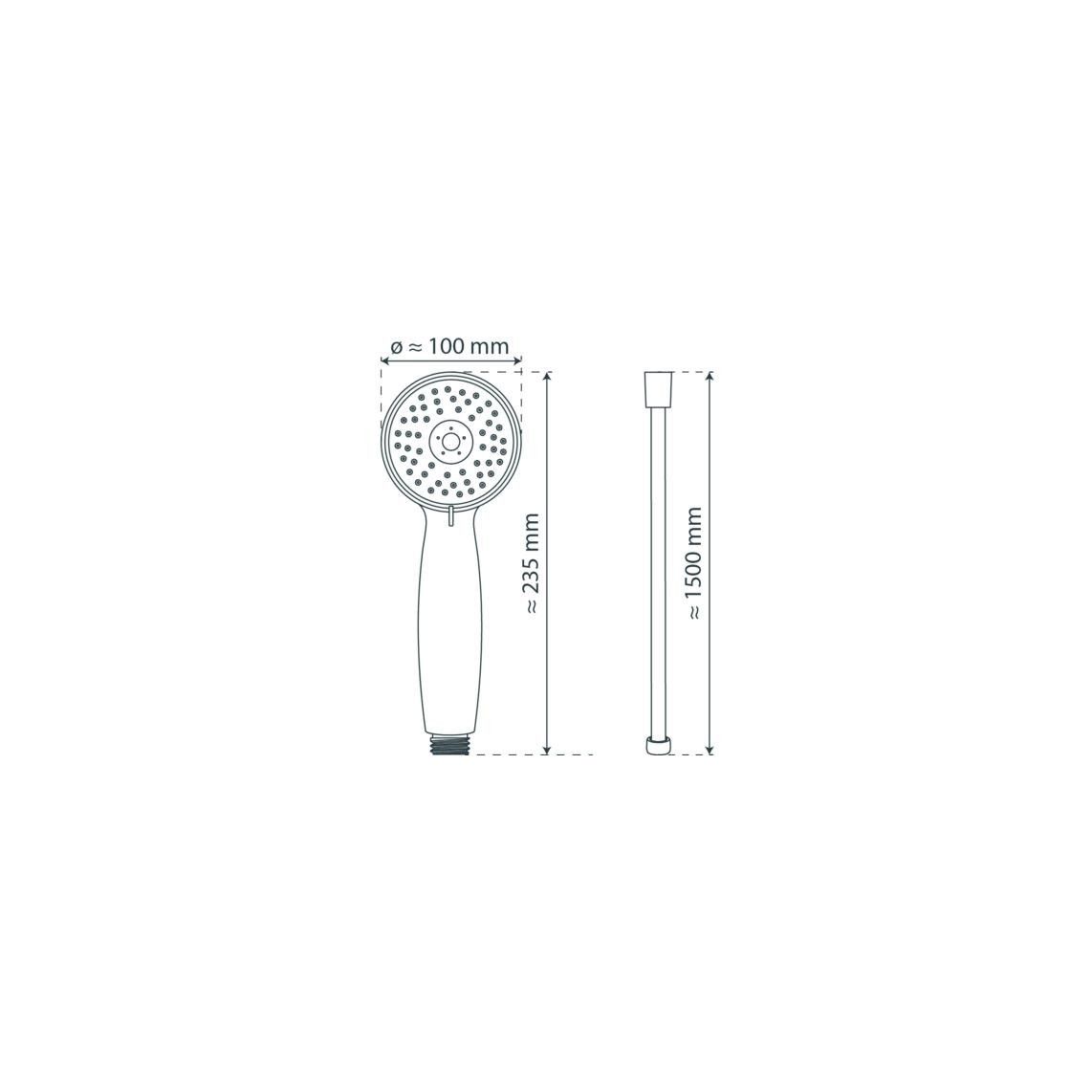 61831 NAPOLI Hand shower set, chrome vue 5