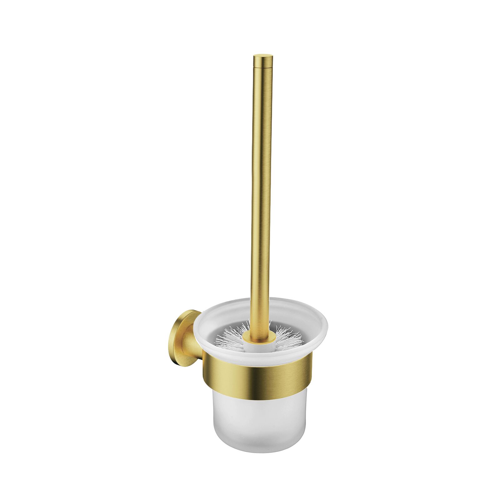 Brosse DE Toilette Aloni Avec Support – Pot EN Verre – OR Brossé