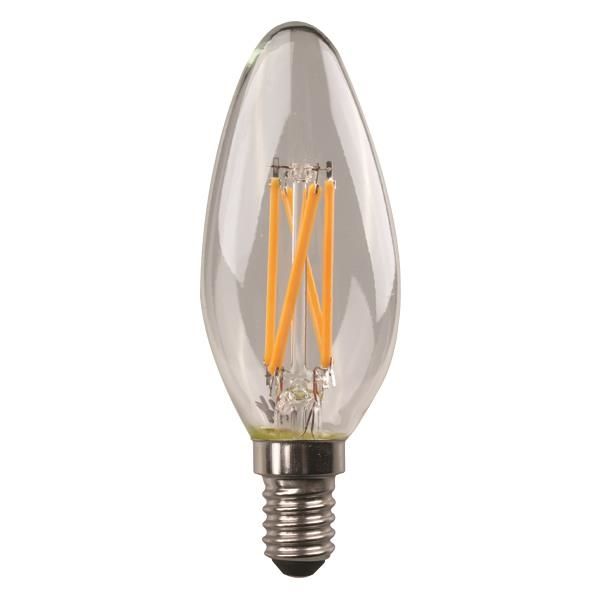 Lampe Led C37 crossed filament 4.5W E14 3000K 220 - 240V