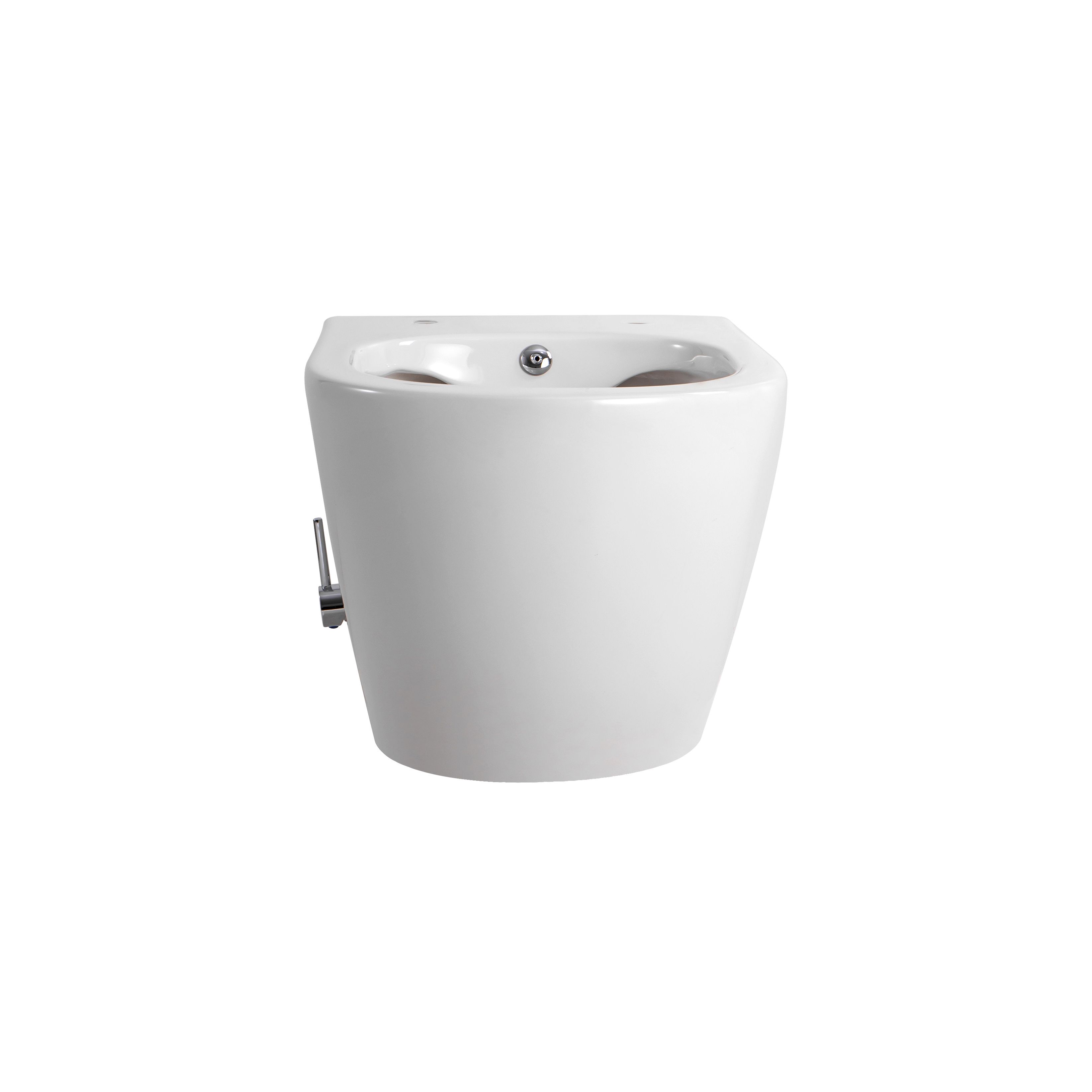 DARLO WC SUSPENDU AVEC BIDET - SANS BRIDE - AVEC ROBINET EAU FROIDE ET CHAUDE - SANS ABATTANT - COMPACT 49 CM - BLANC BRILLANT vue 3