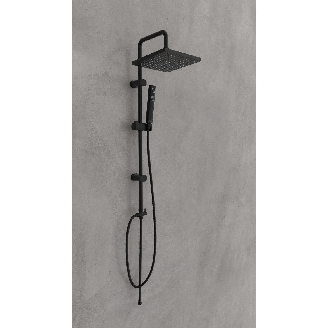 60096 TOKYO Overhead shower set, black matt vue 2