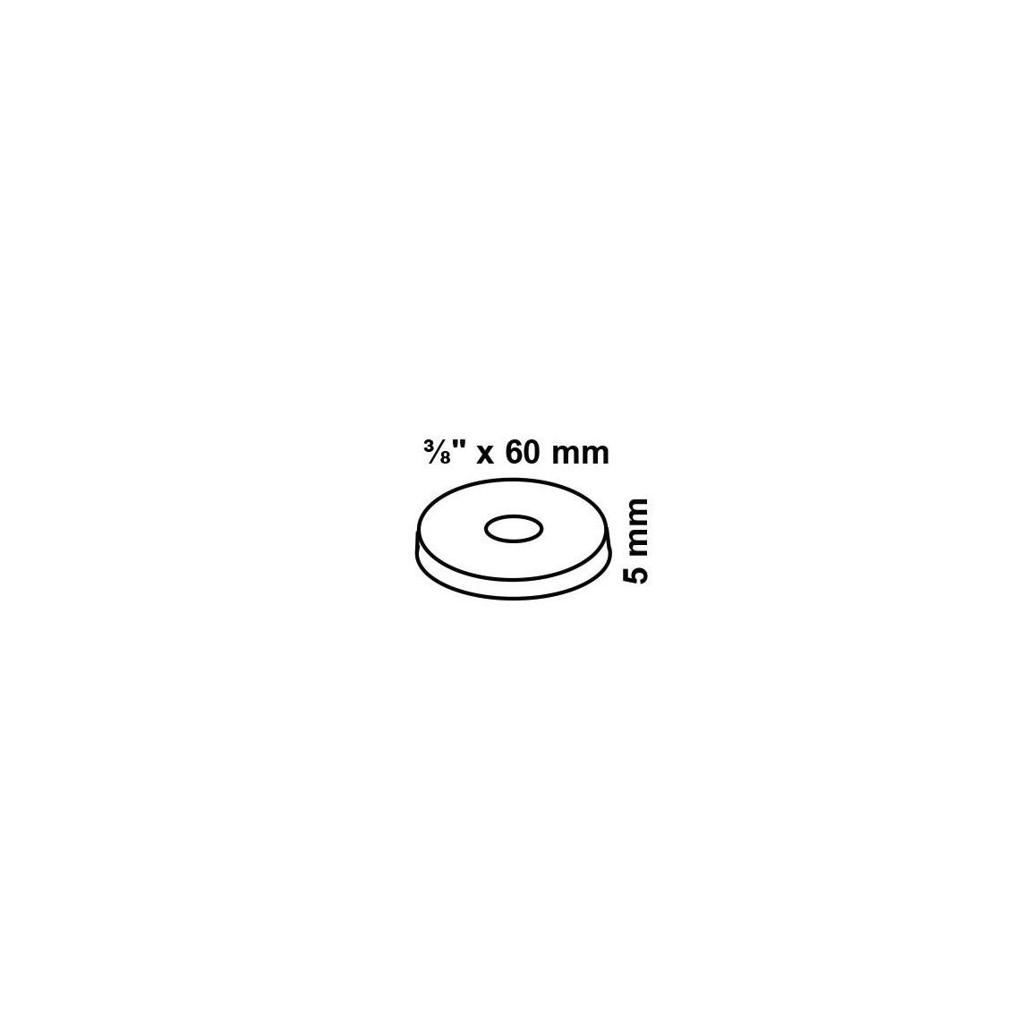 988130148 Tap rose, chrome, 3/8" x 60 mm x 5 mm vue 2