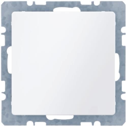 Cache - trou avec support métallique Berker Q.1 / Q.3 Blanc polaire, Velours