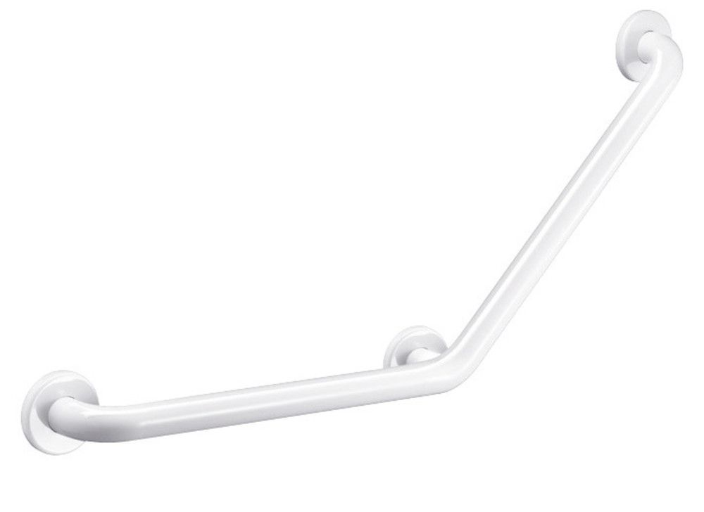 Delabie Basic Barre Appui Coude 135° D32MM 400×400MM INOX Époxy Blanc