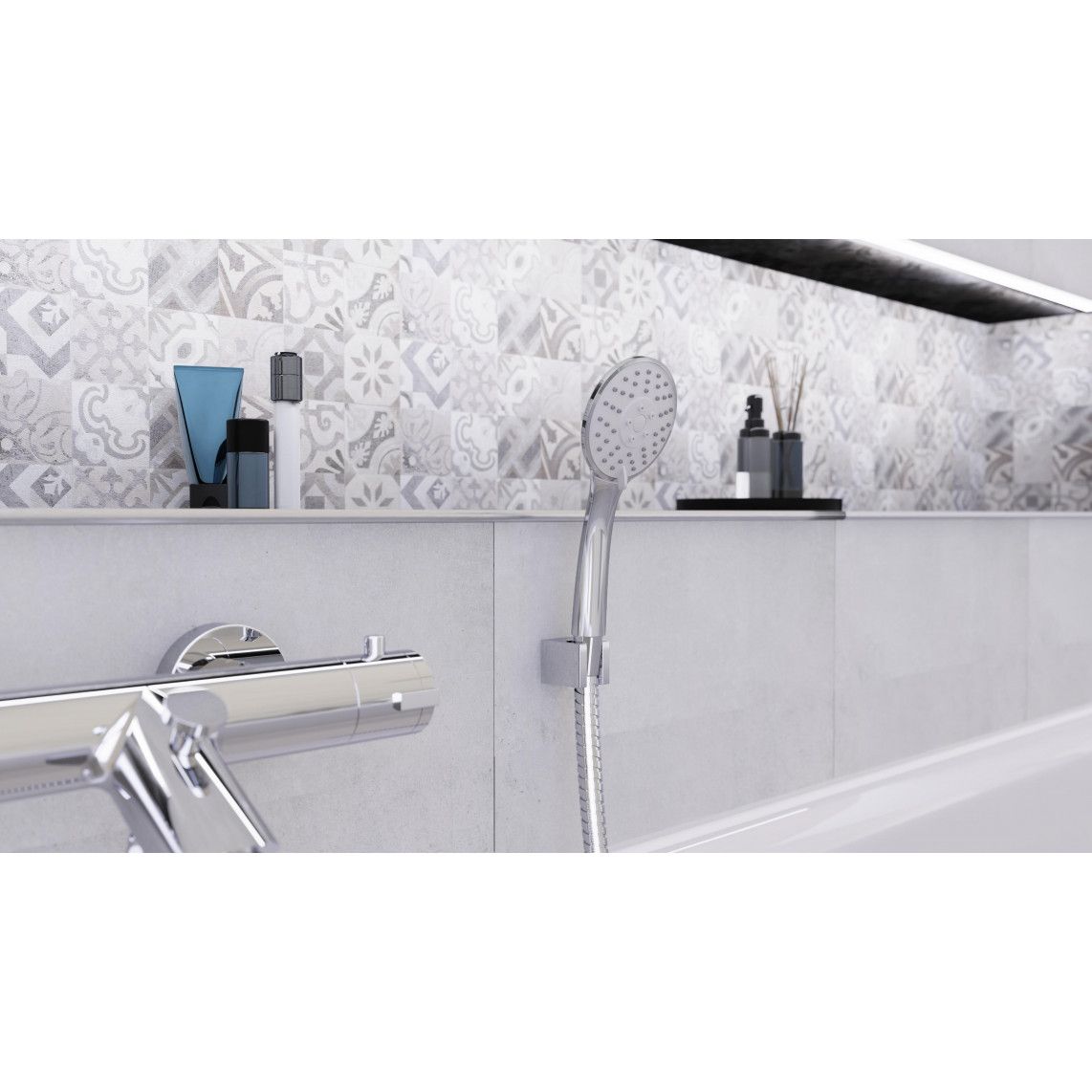 61831 NAPOLI Hand shower set, chrome vue 3