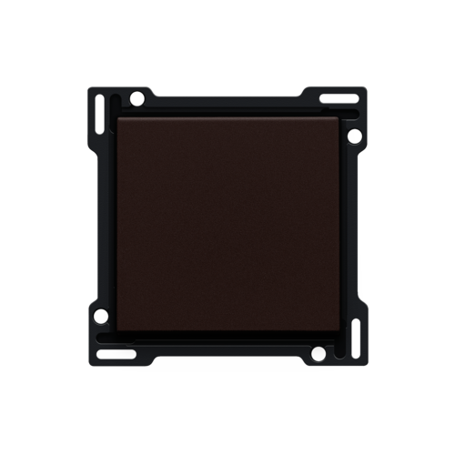 Set de finition pour interrupteur ou bouton-poussoir simple, couleur dark brown coated