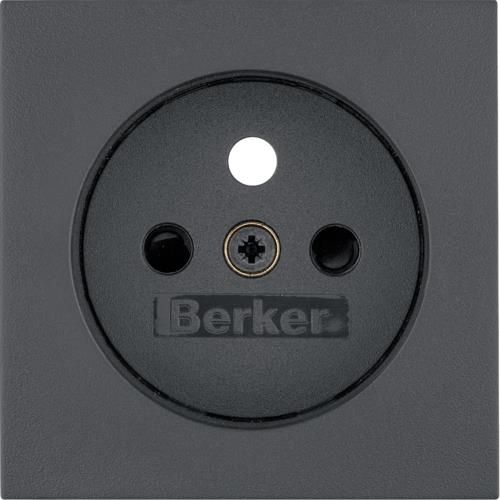 Sets de finition pour prise de courant avec terre Berker S.1 / B.3 / B.7 Anthracite, mat