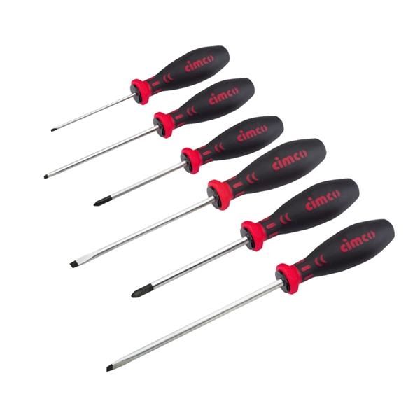 Assortiment tournevis plat et en croix - set 6 pièc