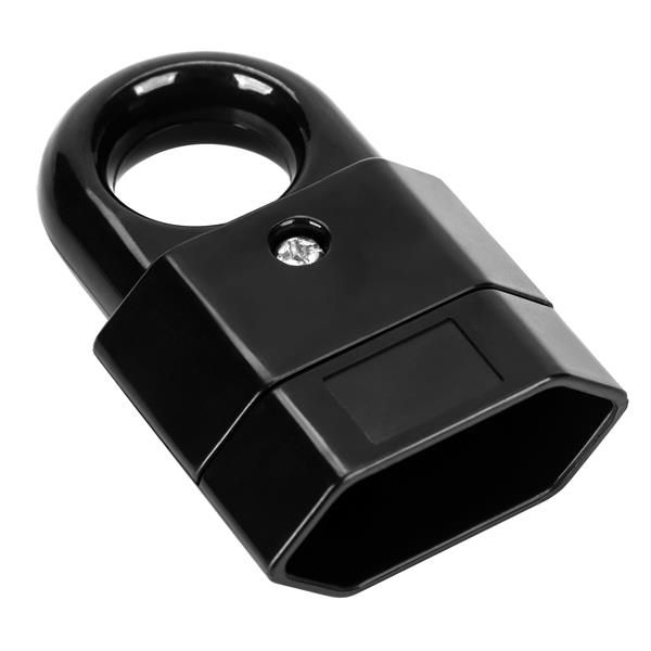 Fiche femelle plate avec anneau de traction 2.5A Noir