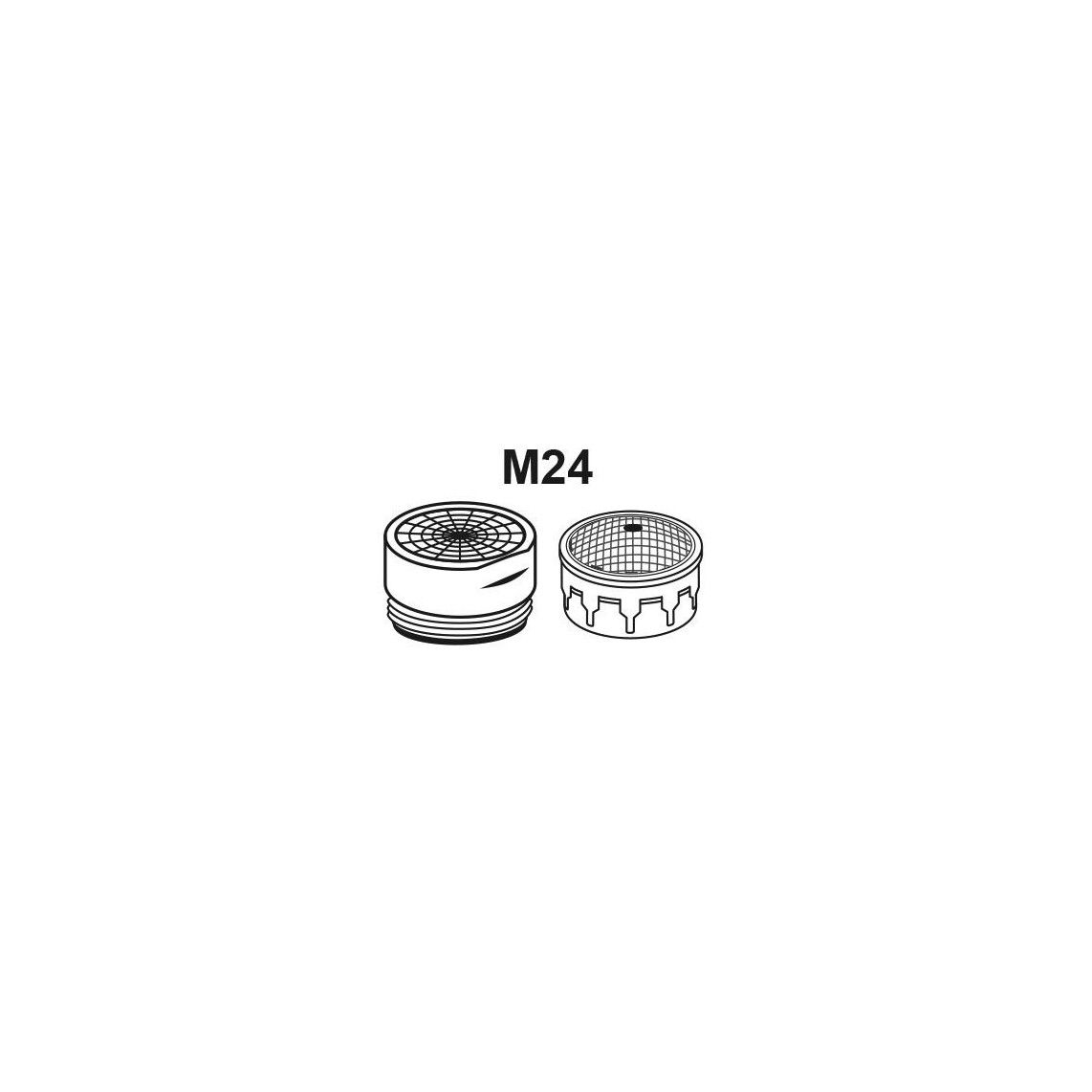 98954630 Aerator, chrome, M24 male, self-cleaning vue 2