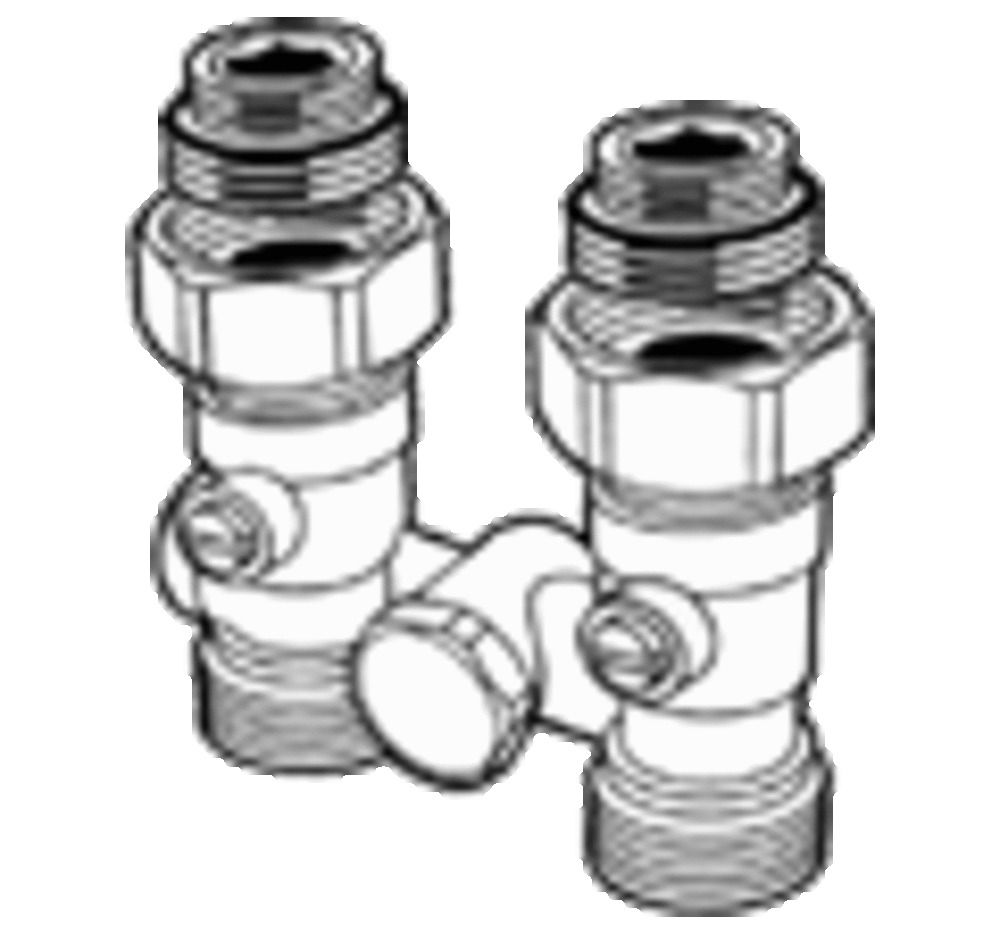 Comap Bloc-h Monotube Droit Sol 3/4” Eurocône Nipples Côté Tube M22