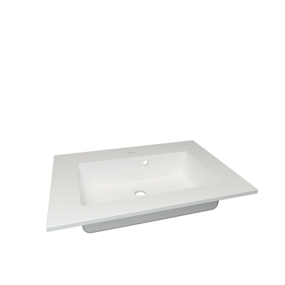 Van Marcke Don II Tablette Intégrée Avec 1 Lavabo Encastré 700×500 MM Blanc