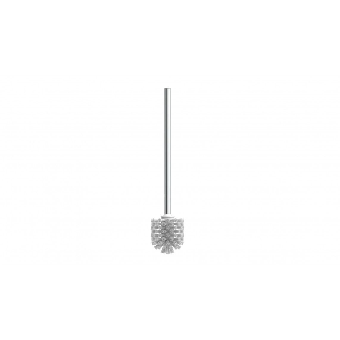 10016 LONDON Replacement toilet brush, chrome/white, with stem and brush head vue 2