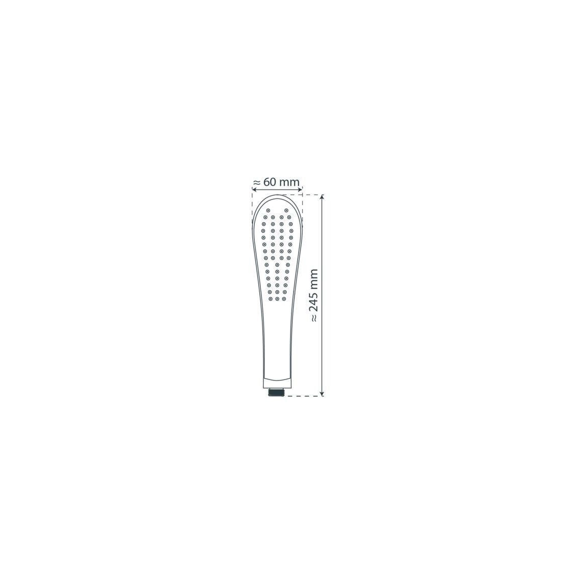 60961 ROMA Handdouche, wit/chroom vue 3