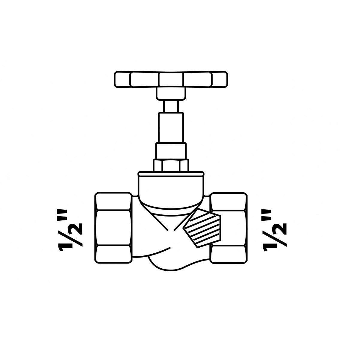 988575055 Straight way valve, 1/2" female, with drainage vue 2