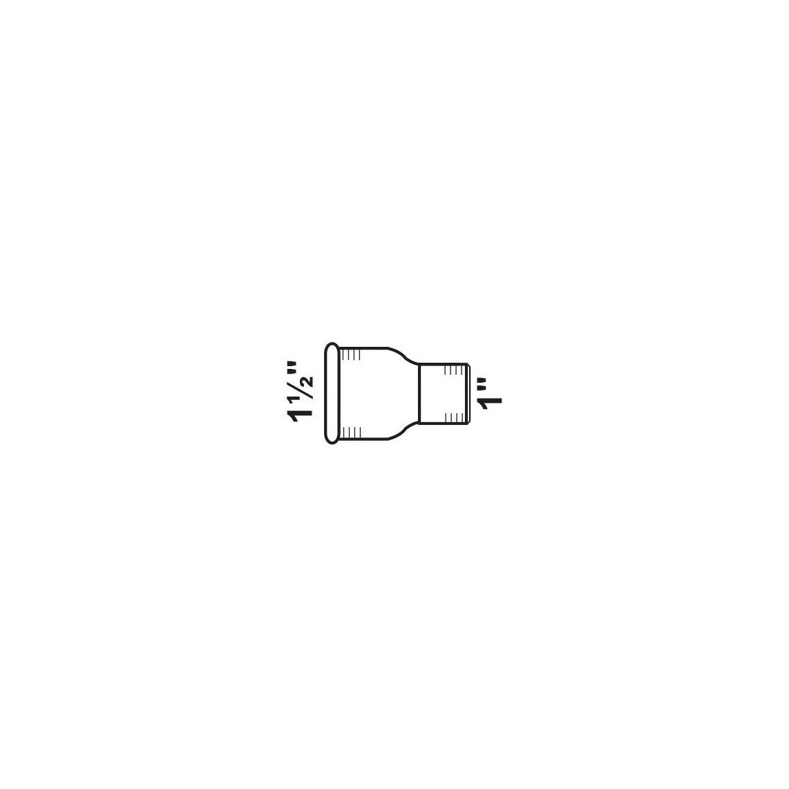 989757155 GI verloopsok, gegalvaniseerd, 1 1/2"BI x 1"BI, (240) vue 2