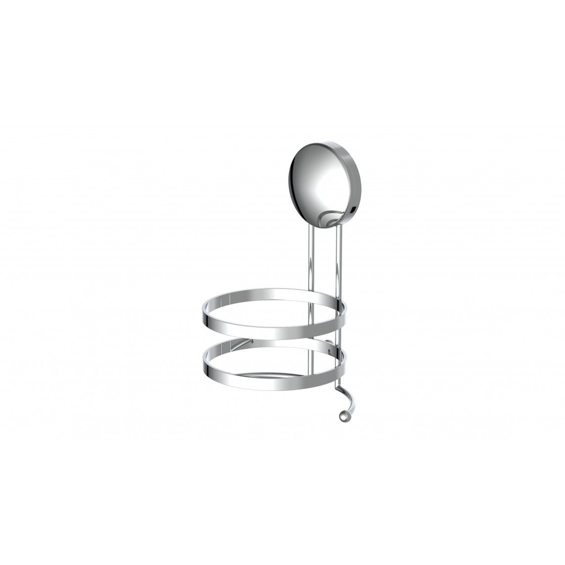 BA0201 Hairdryer holder, chrome, for screwing and glueing vue 6