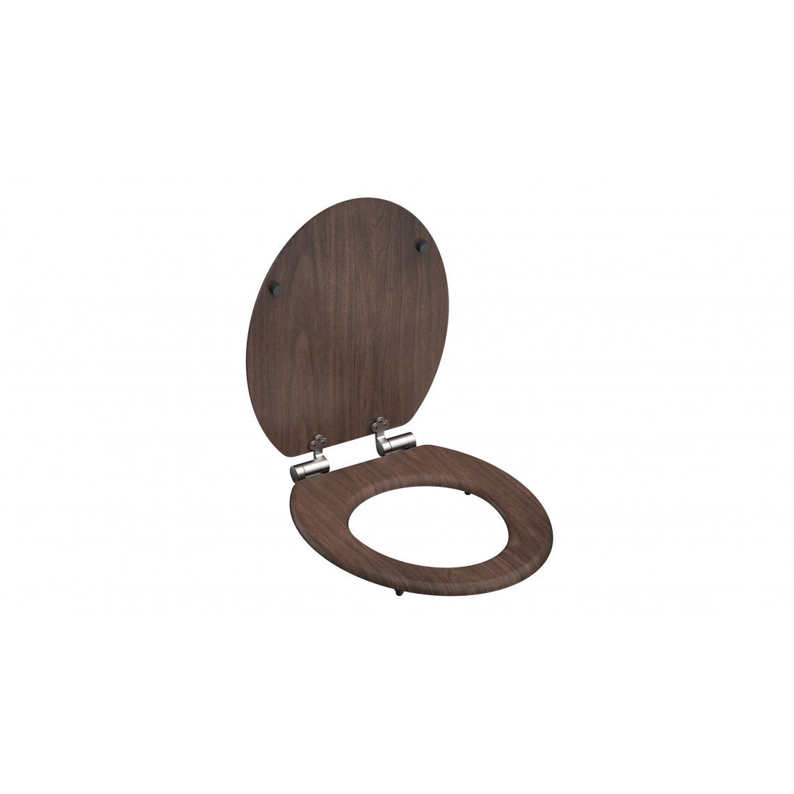 80193 MDF Toilet seat DARK WOOD, with soft close vue 4