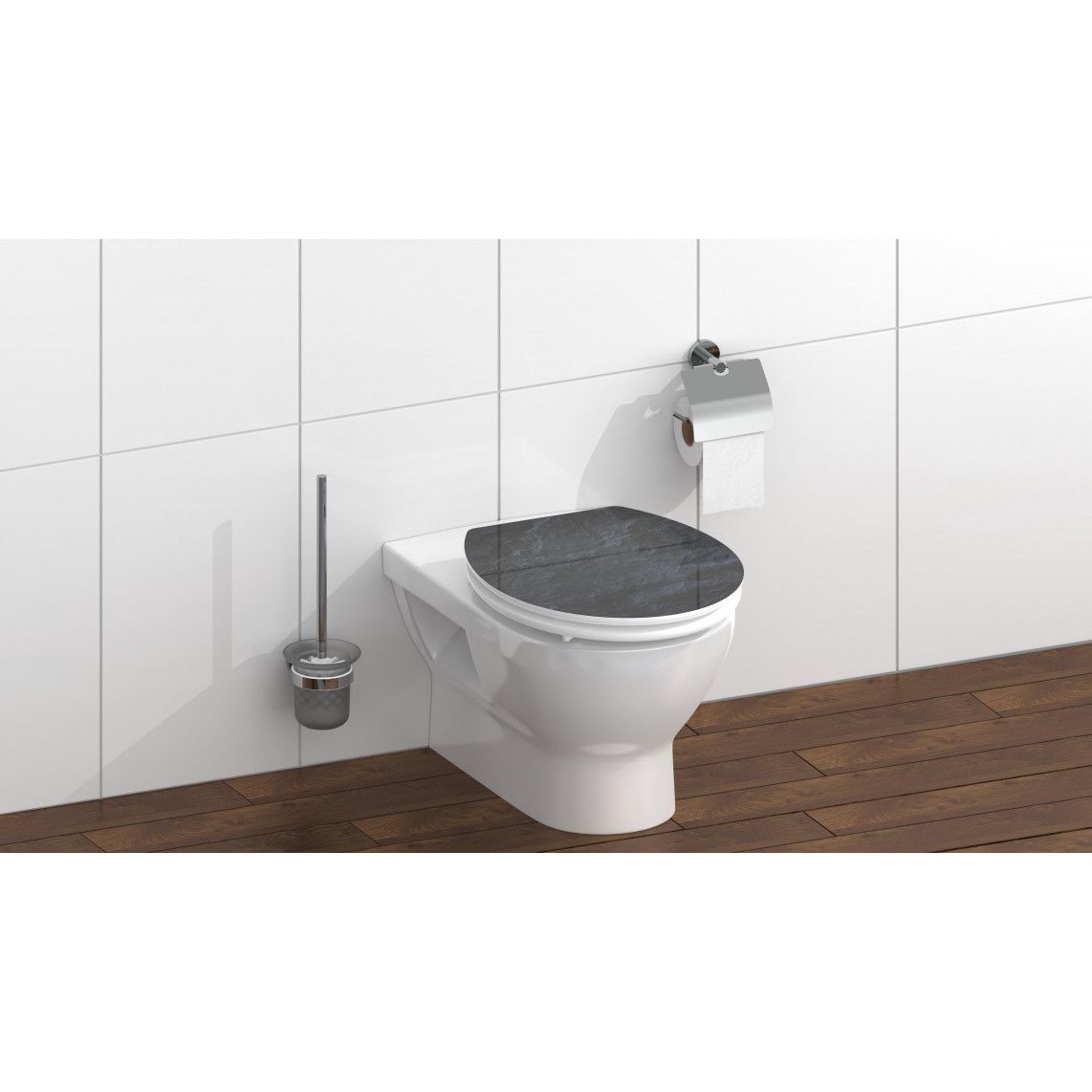80535 MDF HG WC-zitting BLACK STONE, met valrem vue 8