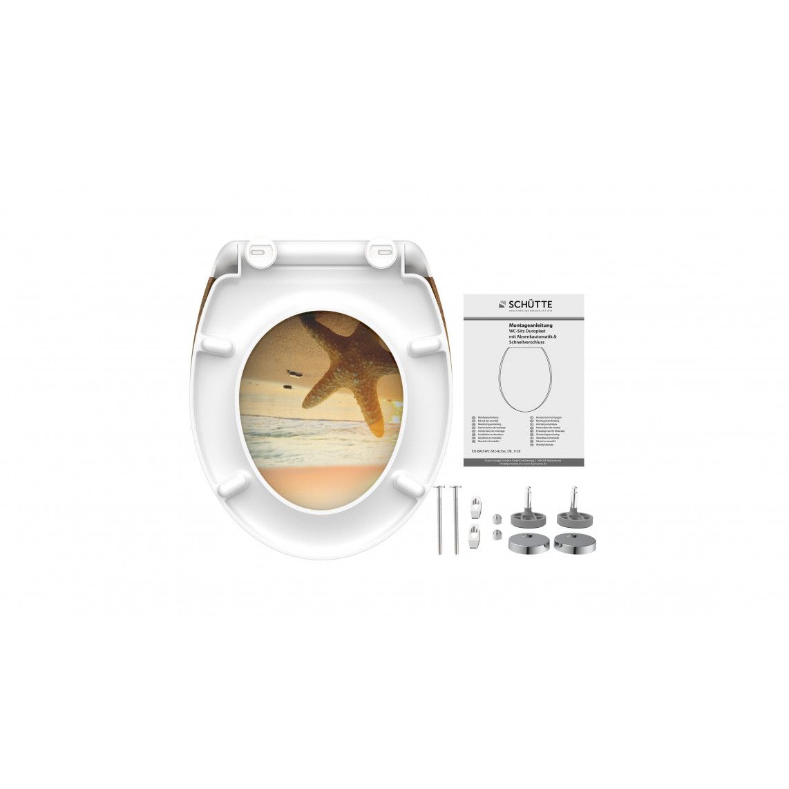 82373 Duroplast WC-zitting SEA STAR, met valrem en afneembaar vue 6