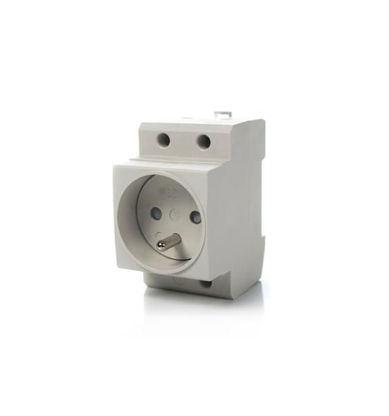 Prise de courant - 10 / 16A 250V - 2 pôles + T - 2.5 modules